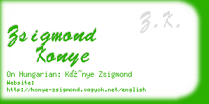 zsigmond konye business card