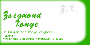zsigmond konye business card